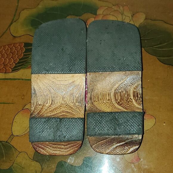 Geta Japanese Wooden Shoes Zori Sandals - Picture 9 of 12